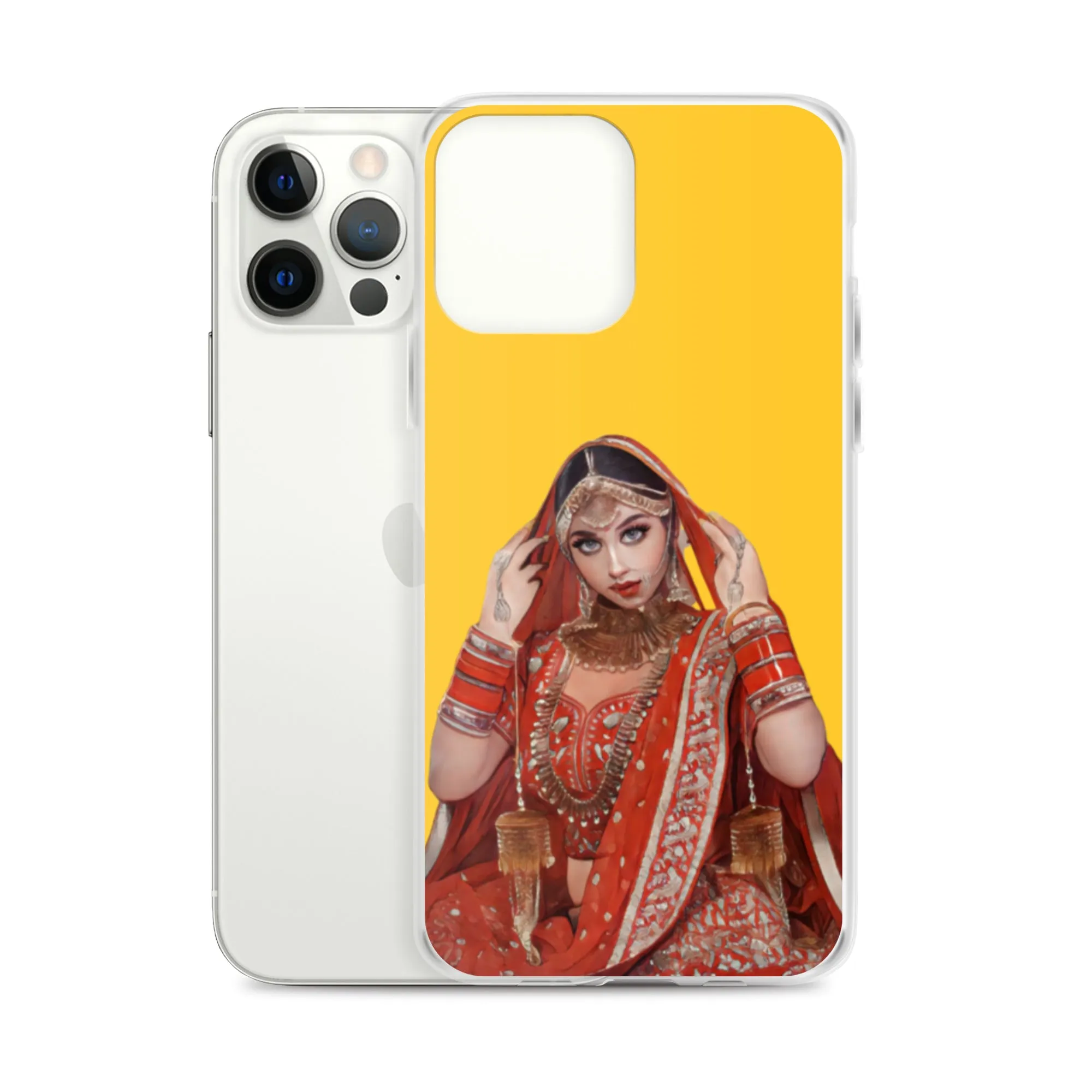 Indian bride illustration iPhone Case