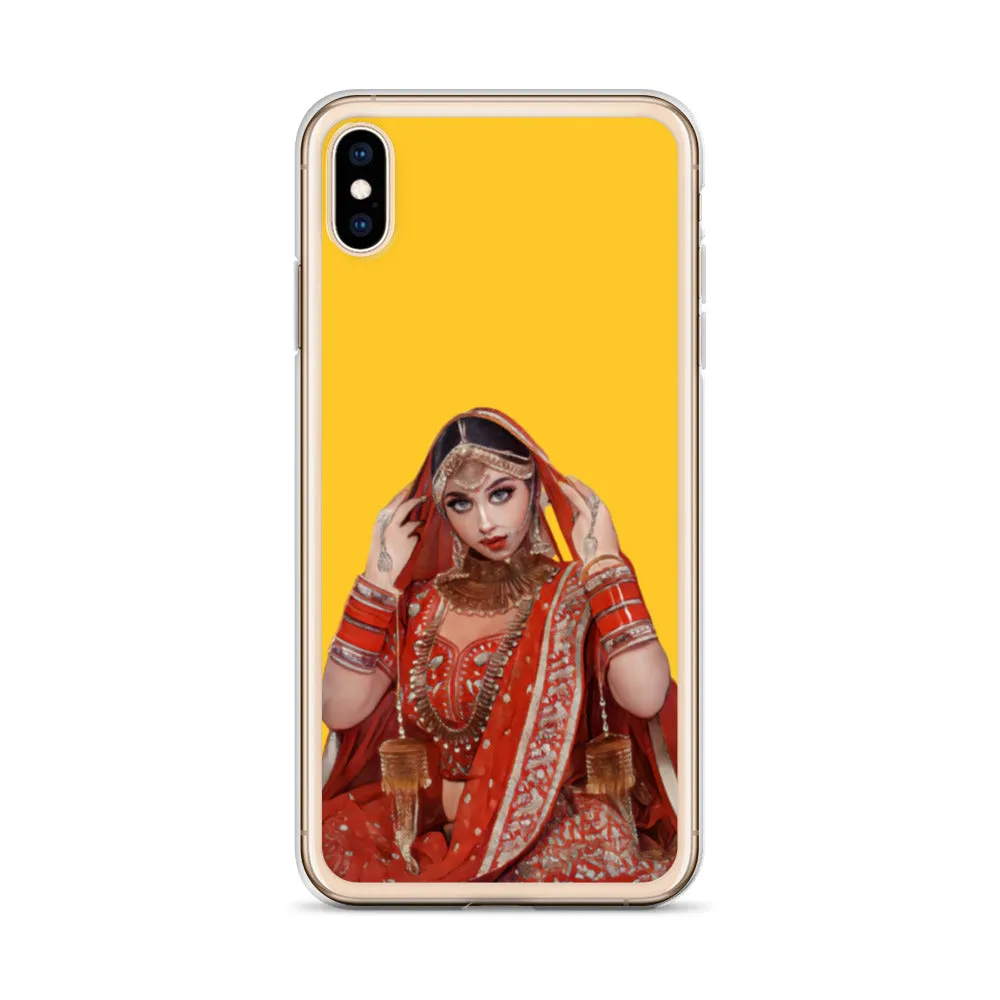 Indian bride illustration iPhone Case