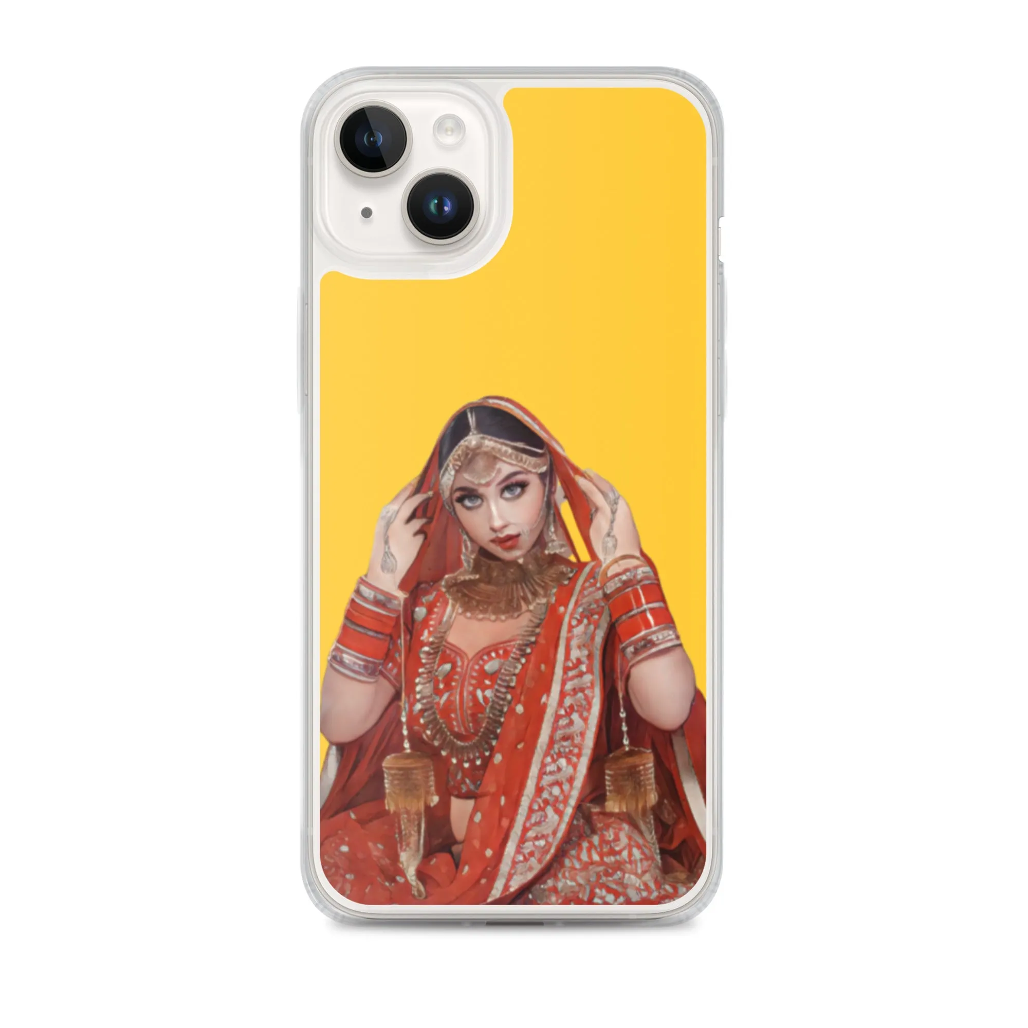 Indian bride illustration iPhone Case