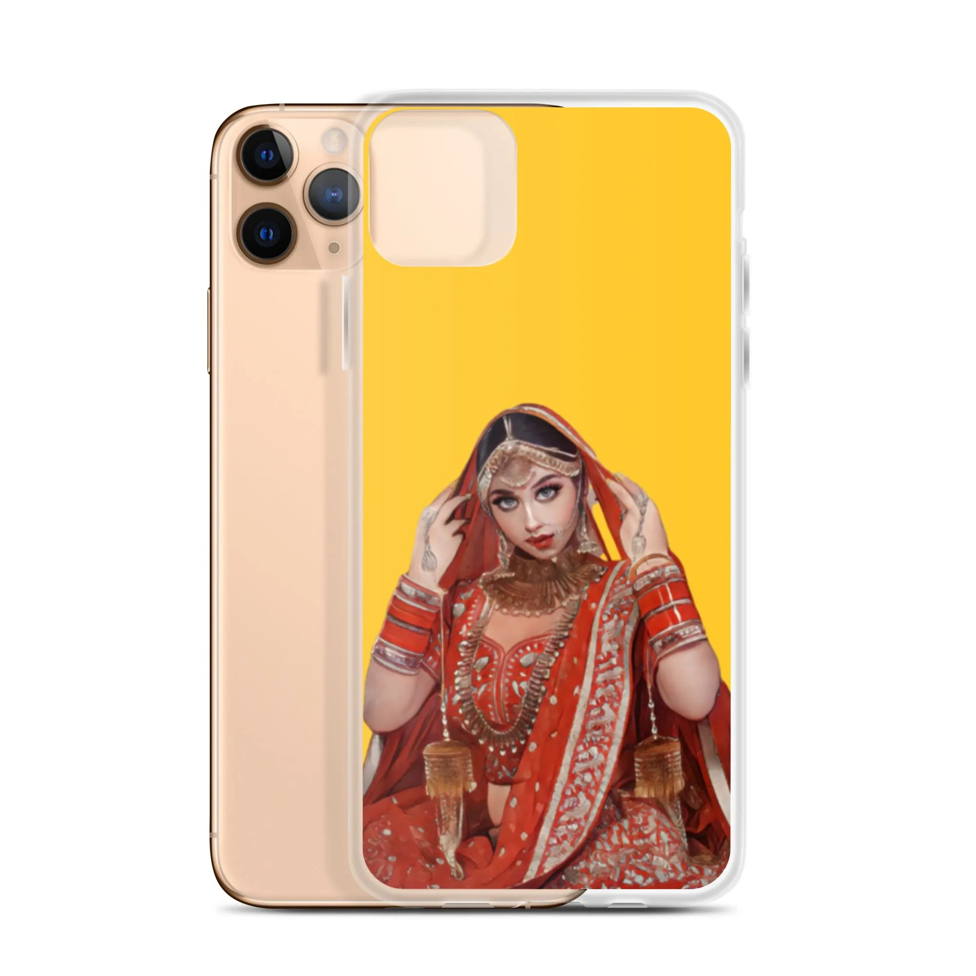 Indian bride illustration iPhone Case