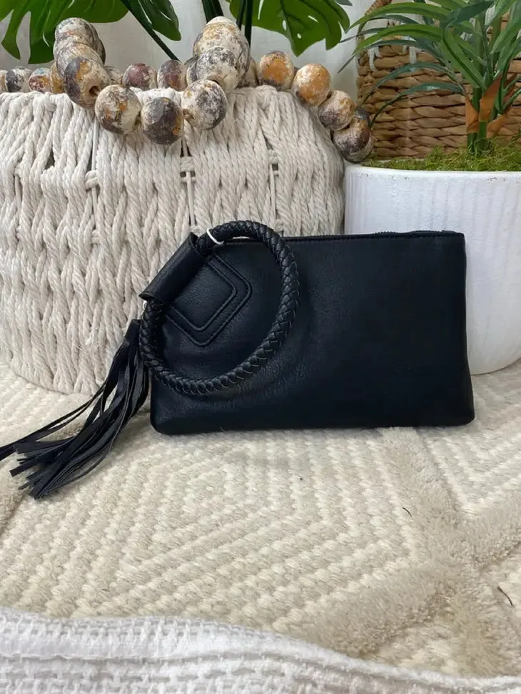 Kayla Tassel Wristlet Clutch