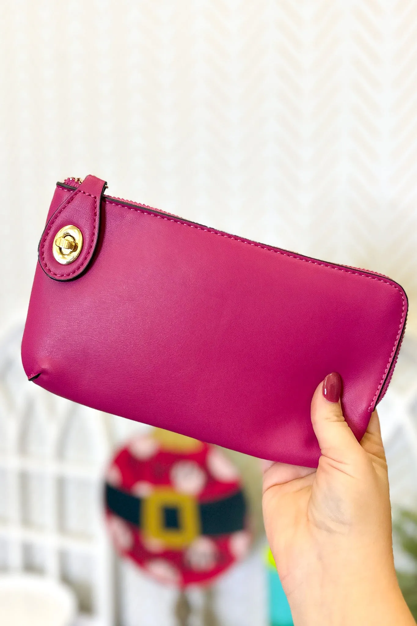 Kendall Crossbody Wristlet, Fuchsia