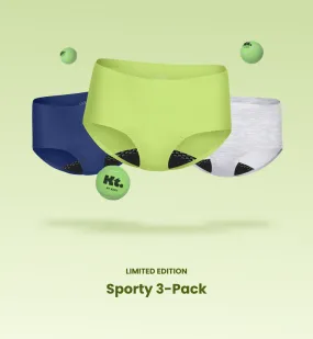 (Kit Item) Sporty UT 4-Pack Night Sky/Limeade/Heather Grey 3-Pack | Boyshort