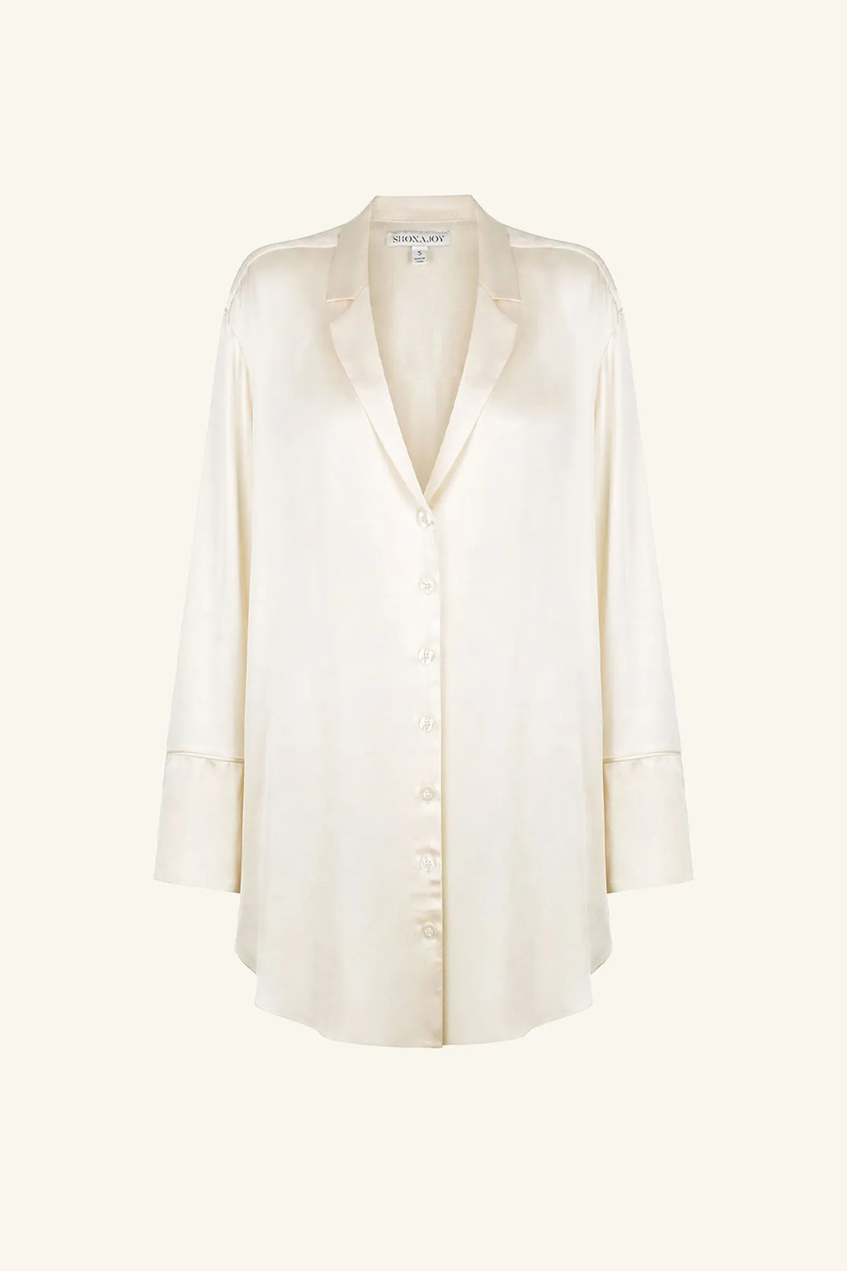 LA LUNE LOUNGE SHIRT DRESS - CREAM