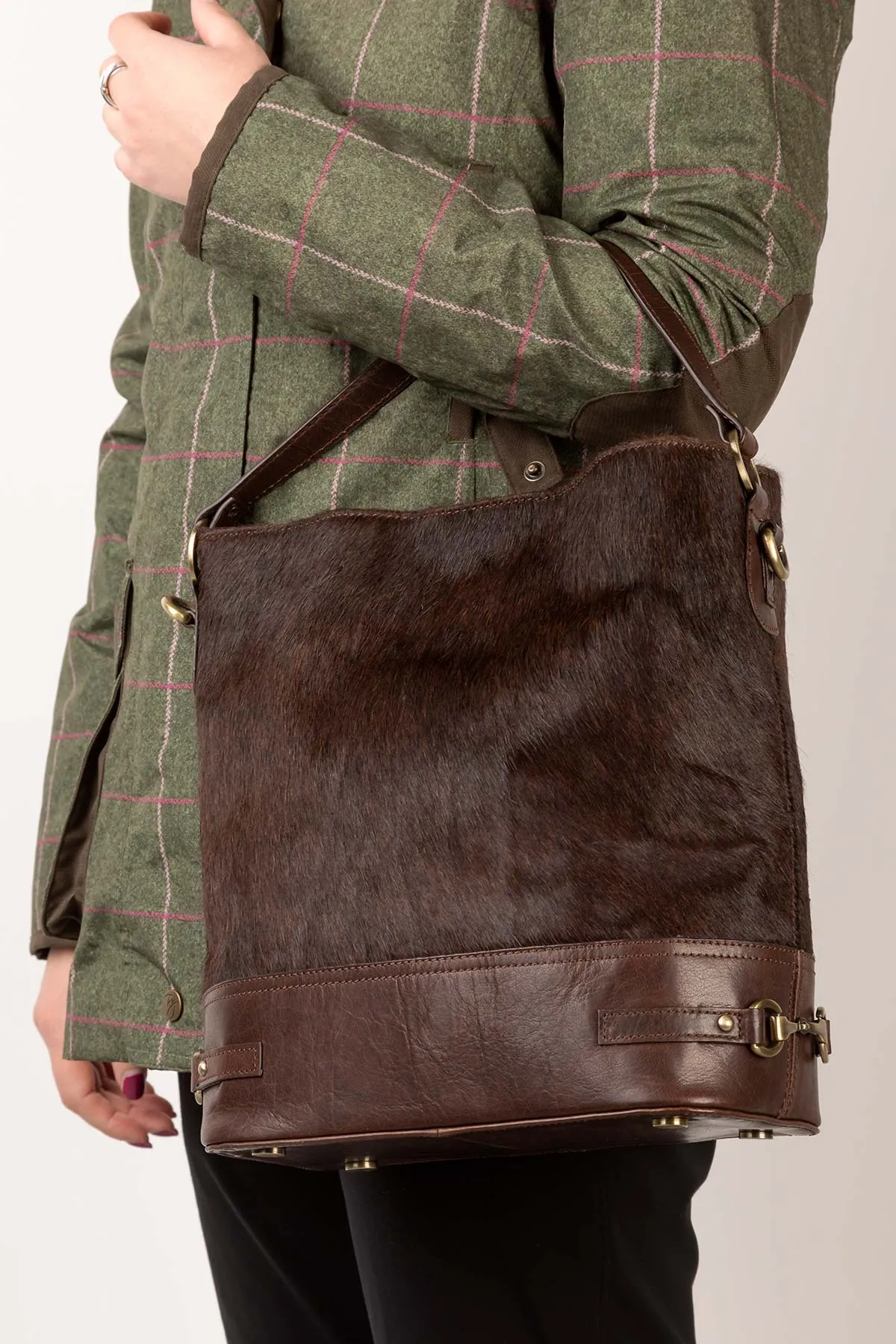 Ladies Pony Hair Bucket Bag - Malham