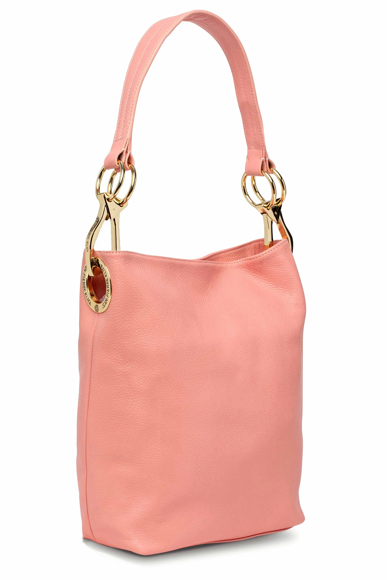 Leather Bucket Bag Blush