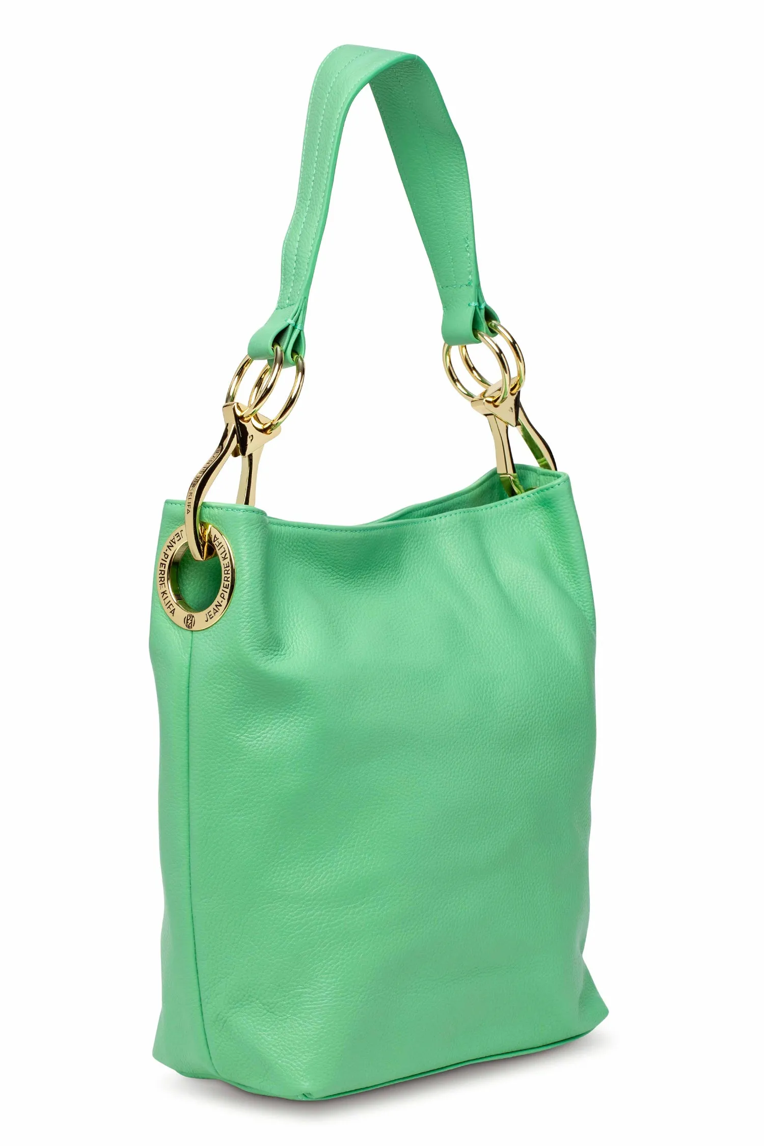 Leather Bucket Bag Mint