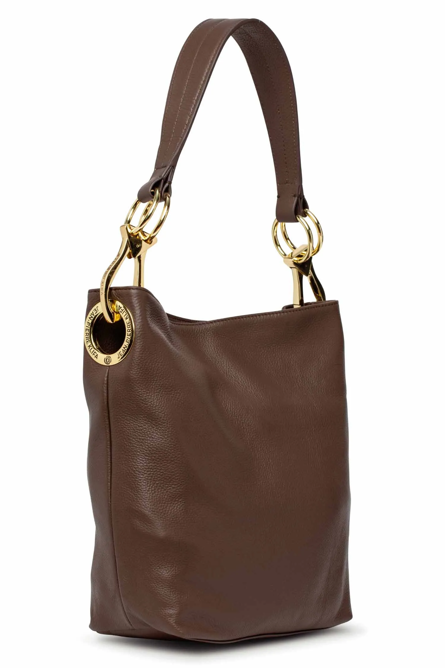 Leather Bucket Bag Taupe