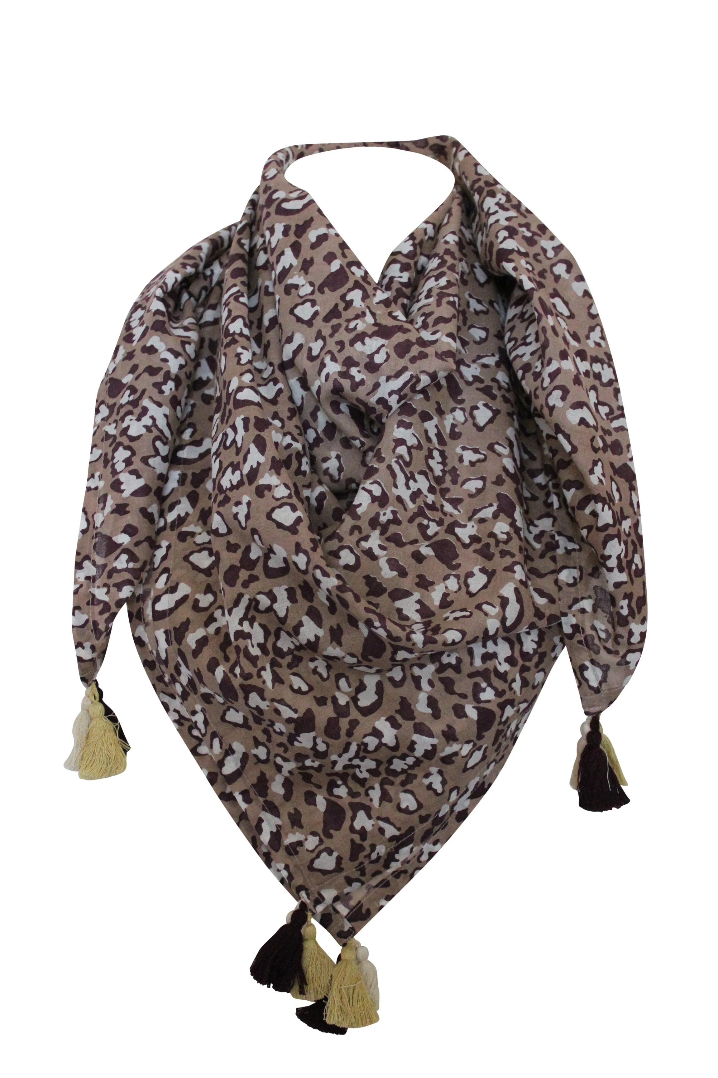 Leopard Animal Print Cotton Scarf