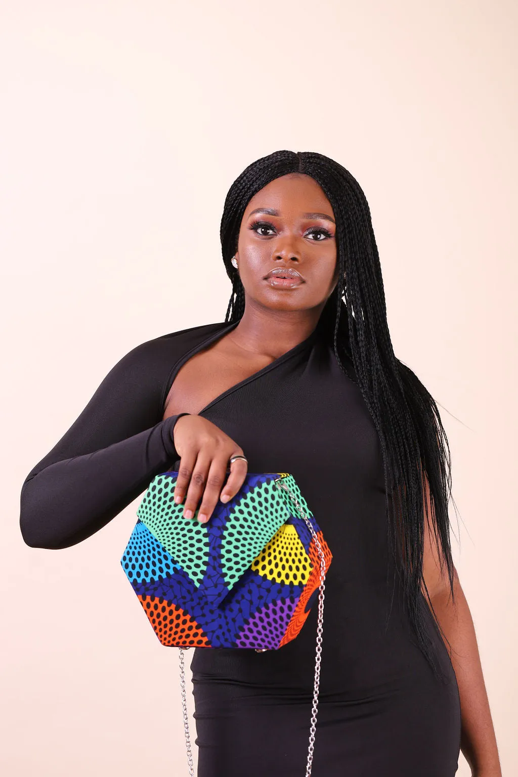 LIA African Print Midsize Bag