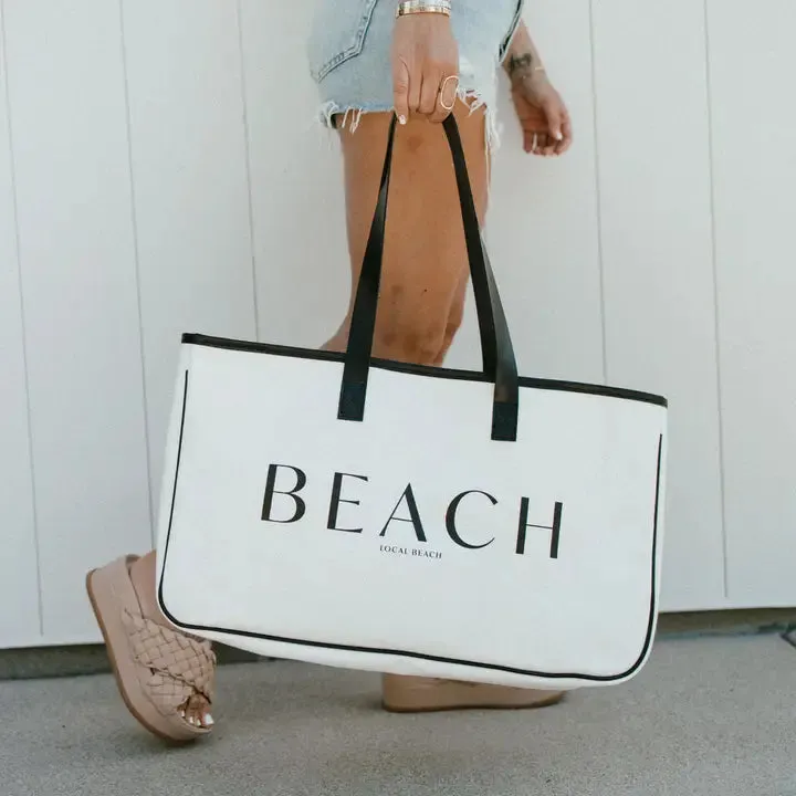 Local Beach Canvas Tote