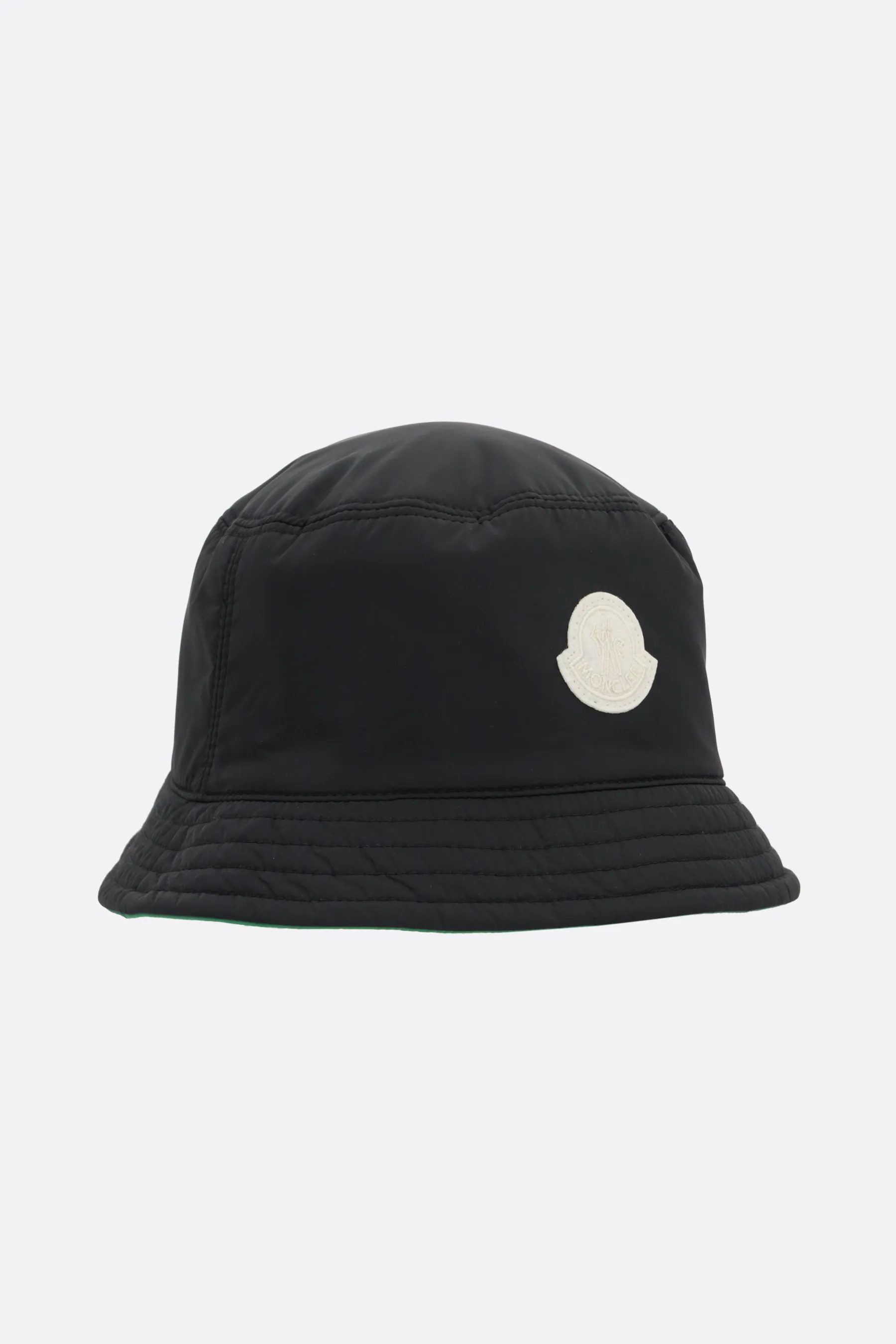 logo patch nylon reversible bucket hat