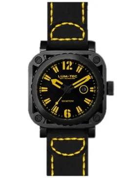 Lum-Tec G8 Mens - Titanium Carbide Plating - Yellow Accents - Leather - 200m