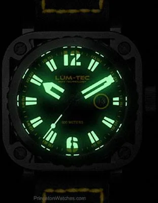 Lum-Tec G8 Mens - Titanium Carbide Plating - Yellow Accents - Leather - 200m