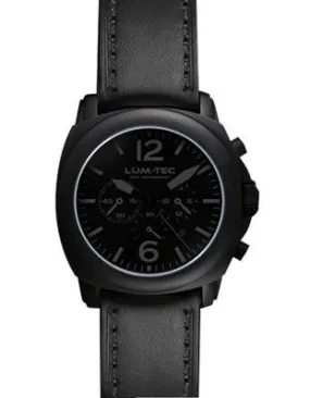 Lum-Tec Mens M-Series Quartz Chrono - Matte Black Dial Phantom Tinted - 40mm