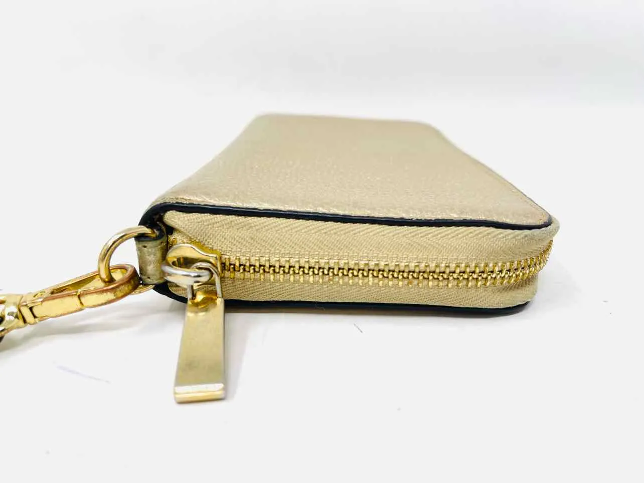 Michael Michael Kors Gold Pebbled Leather Designer Wristlet