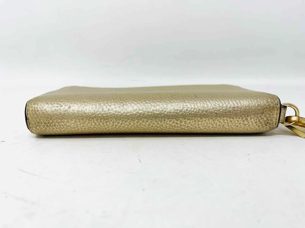 Michael Michael Kors Gold Pebbled Leather Designer Wristlet