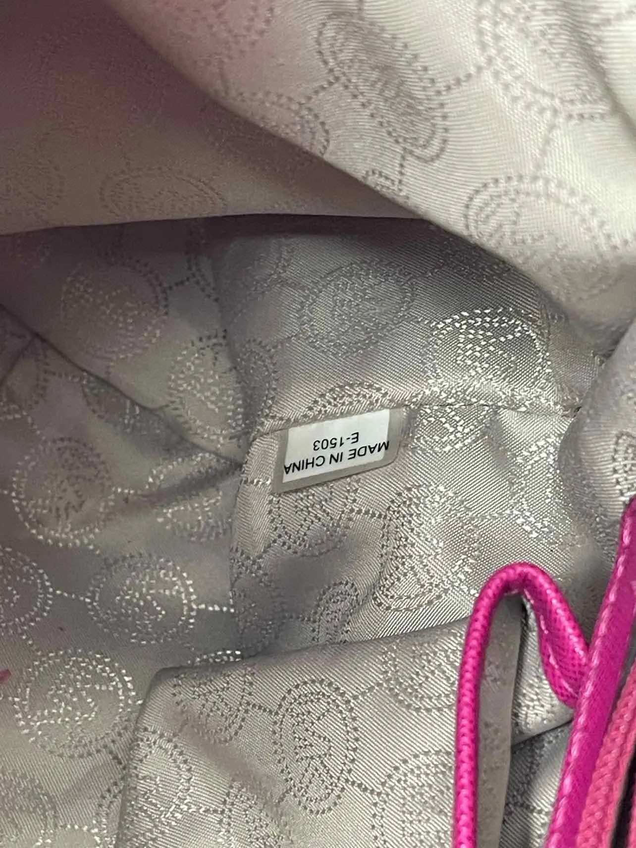 Michael Michael Kors Pink/Silver Lock Leather Designer Tote