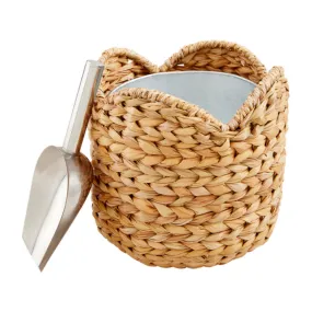 Mud Pie Woven Scallop Ice Bucket Set