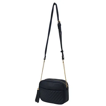 Navy Chic Faux Leather NGIL Crossbody Bag