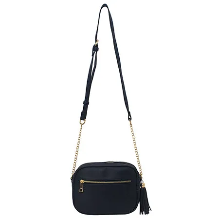 Navy Chic Faux Leather NGIL Crossbody Bag