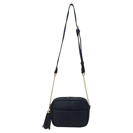 Navy Chic Faux Leather NGIL Crossbody Bag