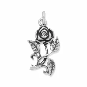 Oxidized Rose Silver Keepsake Charm