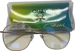 Quay Gold Jezabell Blue Light Glasses in case