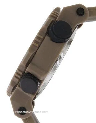 Reactor Titan Flat Dark Earth - Nitromid Polymer Case - Nylon / Silicone Band