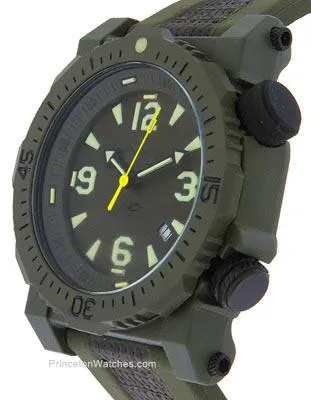 Reactor Titan OD Green - Nitromid Polymer Case - Nylon / Silicone Band