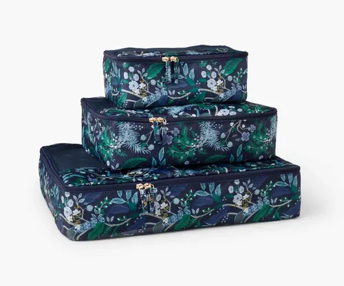 Rifle Paper Co. - Peacock Packing Cube Set