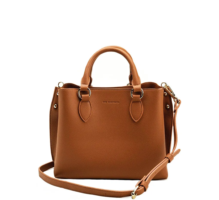 THE MINI TOTE - DARK TAN