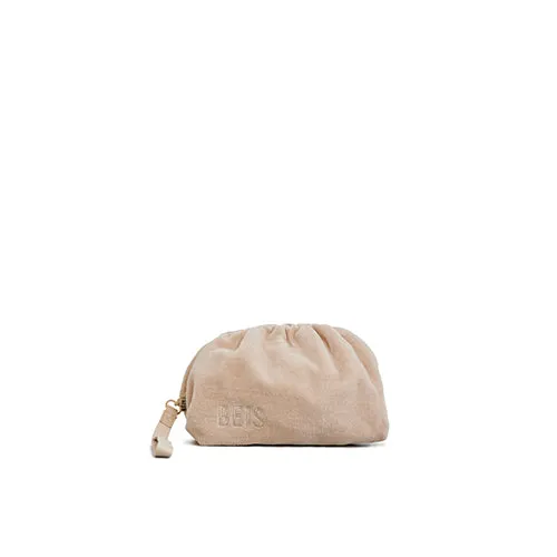 The Terry Cosmetic Clutch in Beige