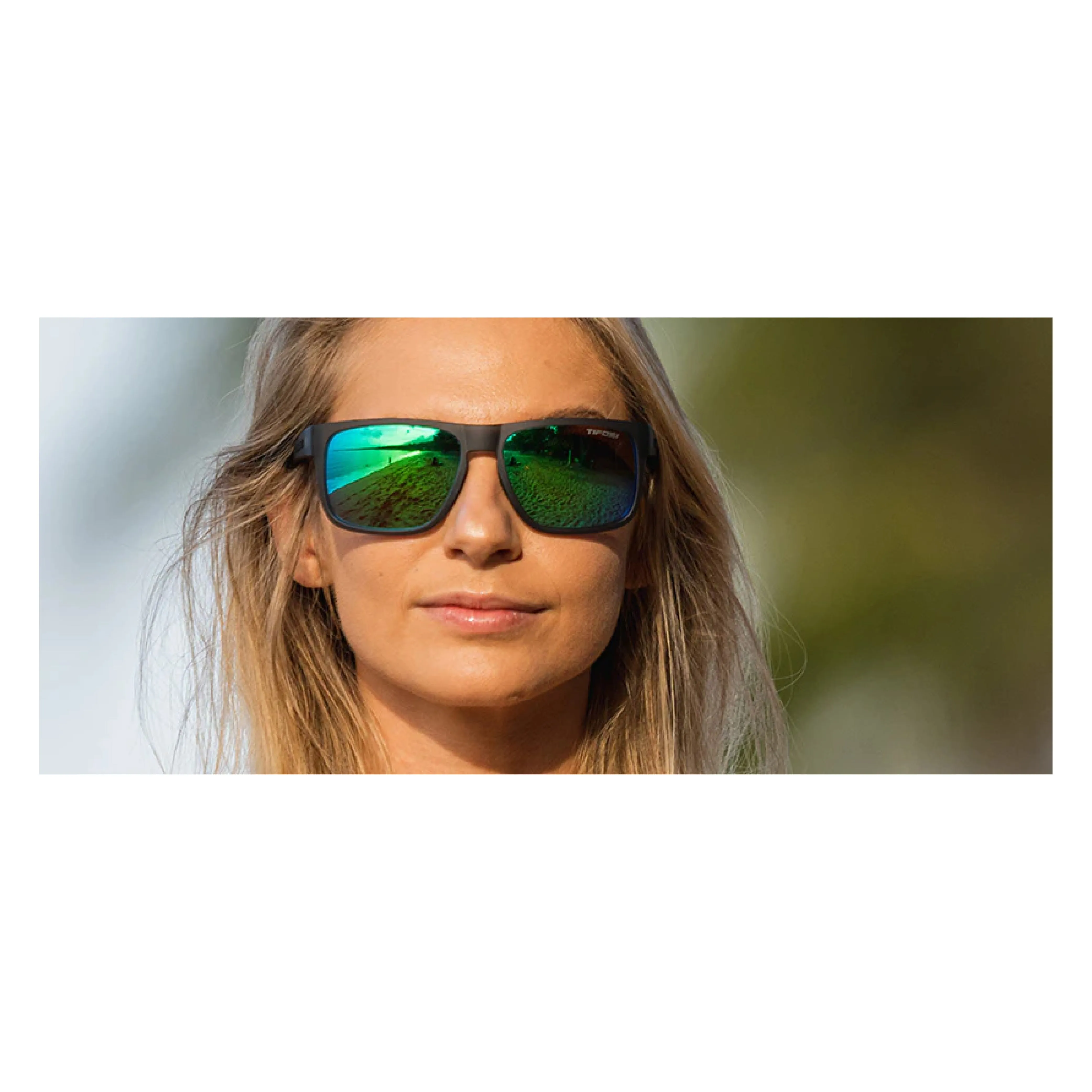 Tifosi Swick Sunglasses - Satin Vapor, Emerald Polarized