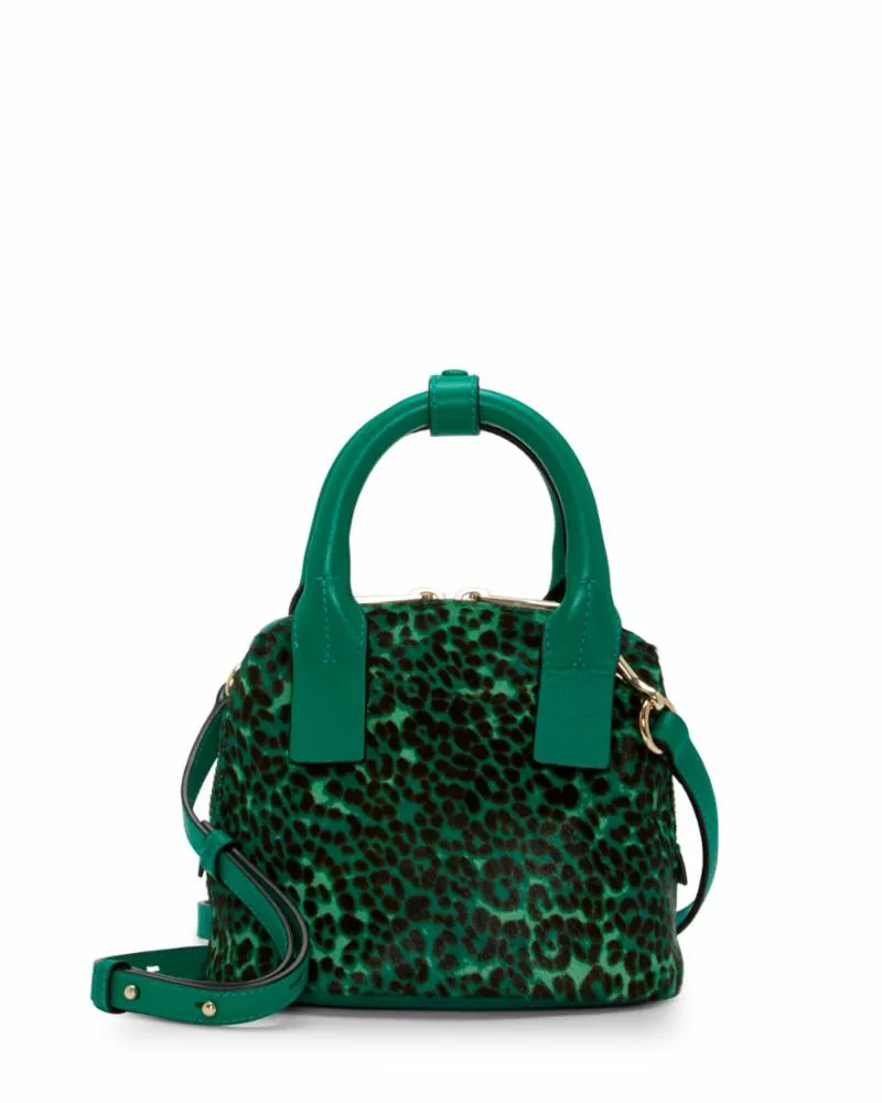 Vince Camuto Handbag KIMI SM SATCHEL EMERALD ISLE LEOP/HRCLF/MAT Y