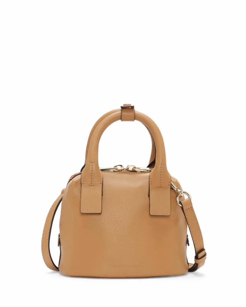 Vince Camuto Handbag KIMI SM SATCHEL NATURAL LEOP/HRCLF/MAT Y SHRKN