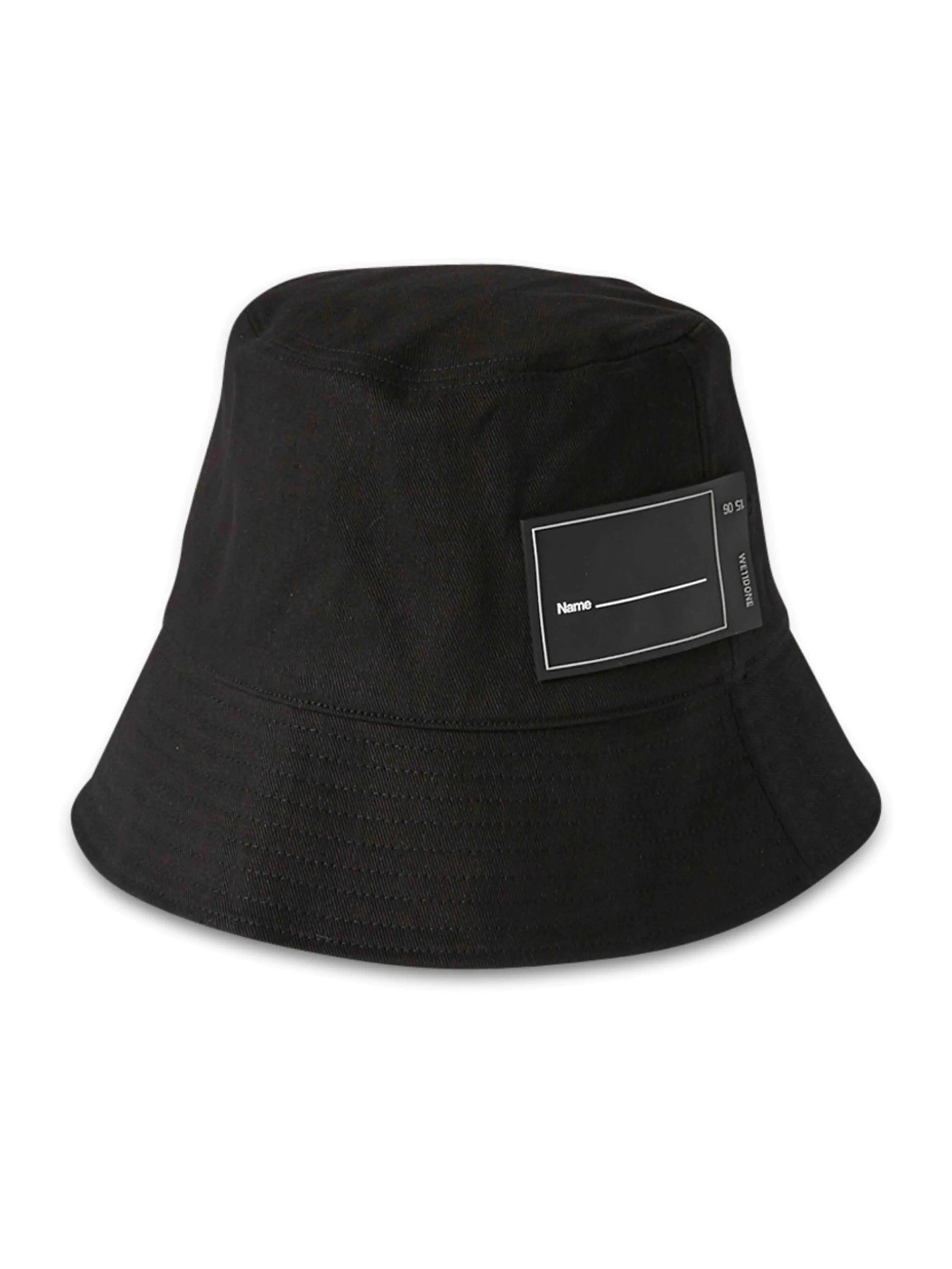 We11done Rubber Logo Bucket Hat Black