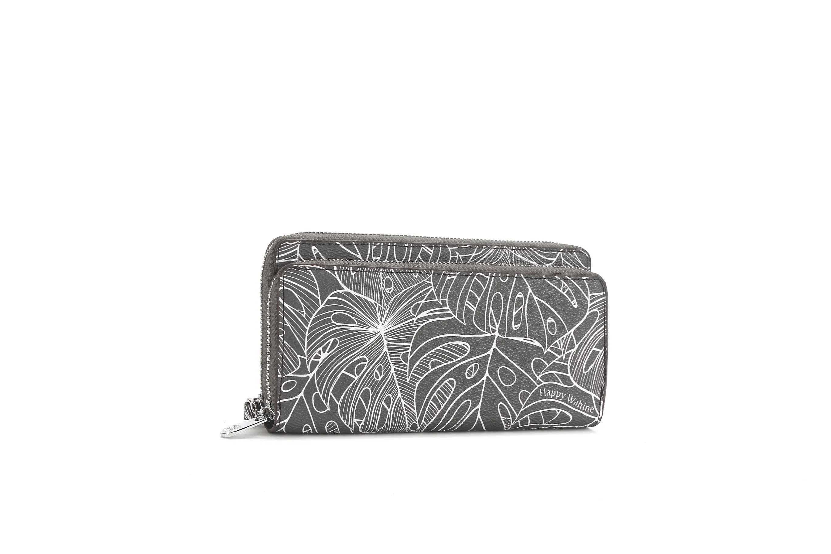 Wristlet Allison Monstera Lines Grey