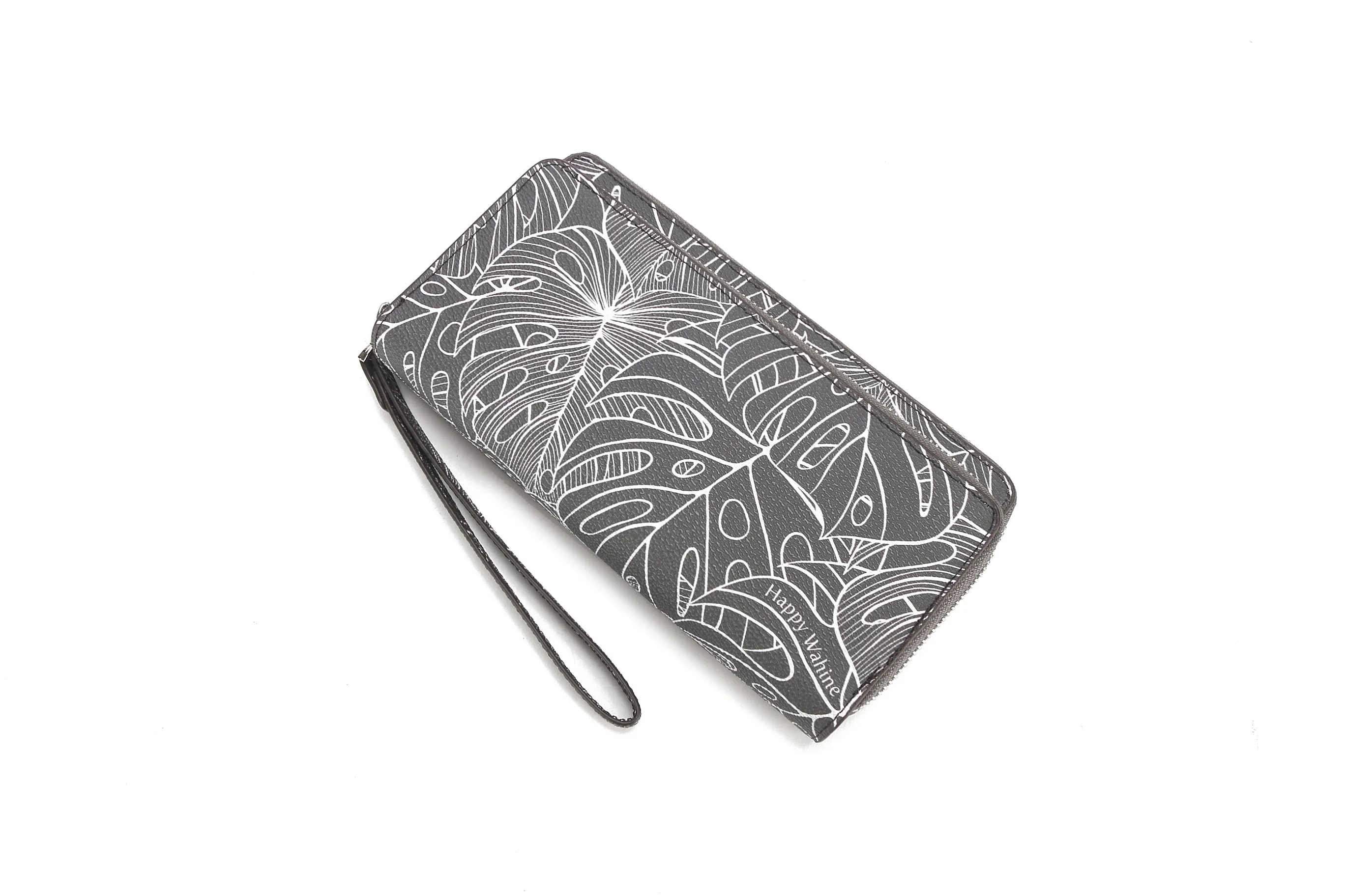 Wristlet Allison Monstera Lines Grey