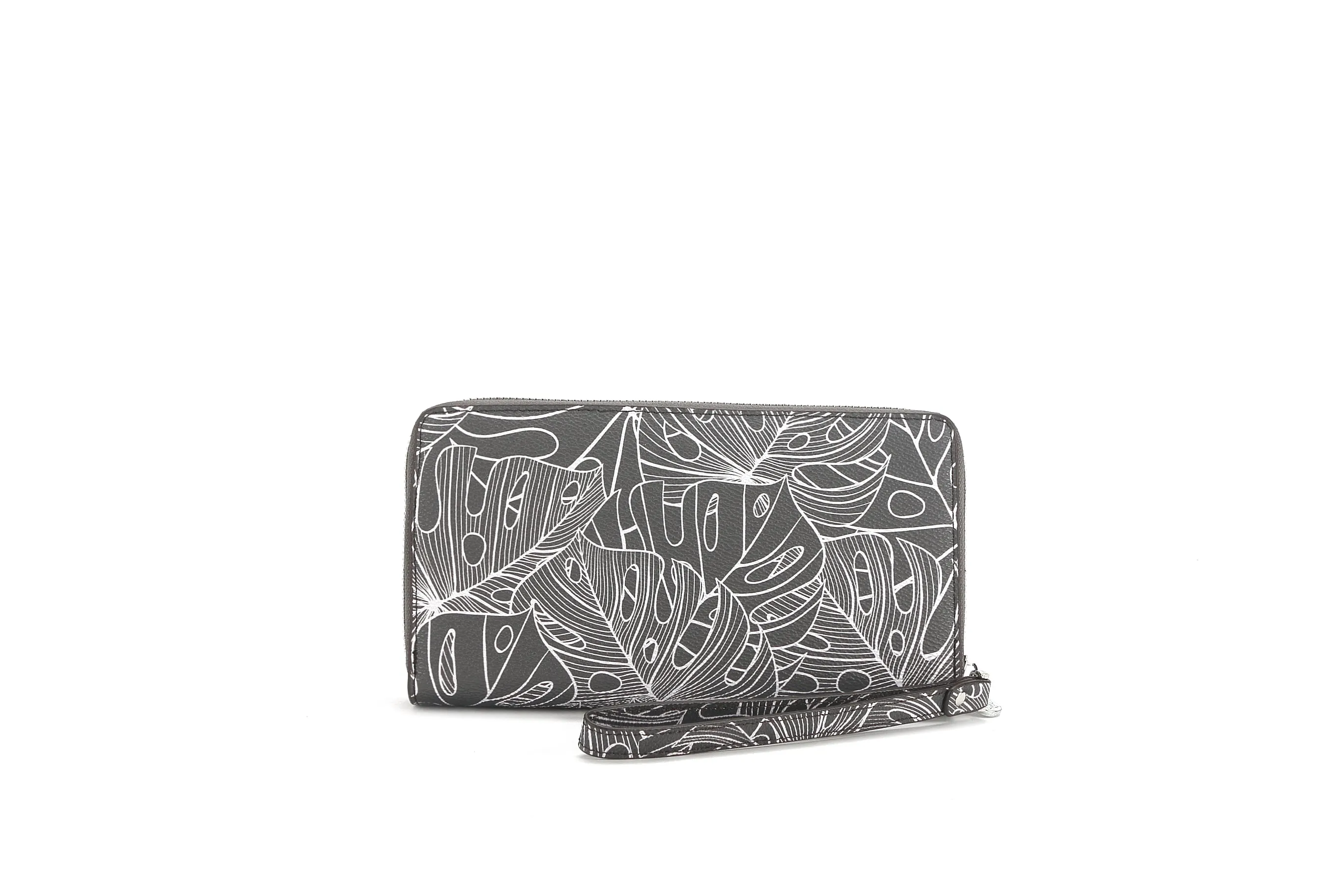 Wristlet Allison Monstera Lines Grey