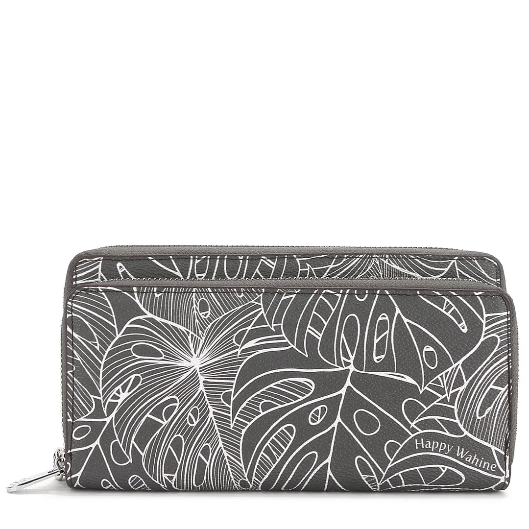 Wristlet Allison Monstera Lines Grey