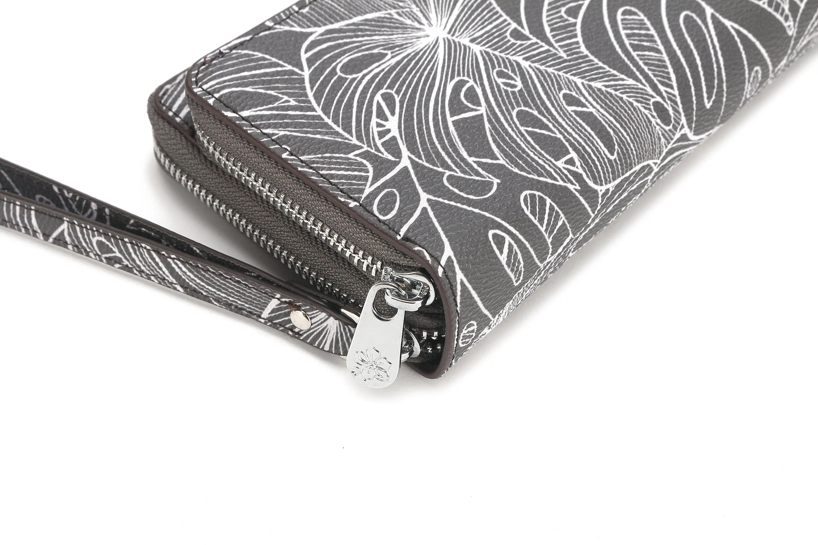 Wristlet Allison Monstera Lines Grey